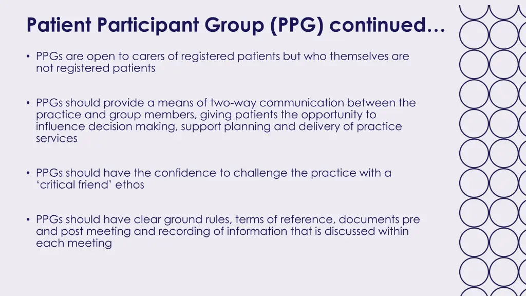 patient participant group ppg continued 1