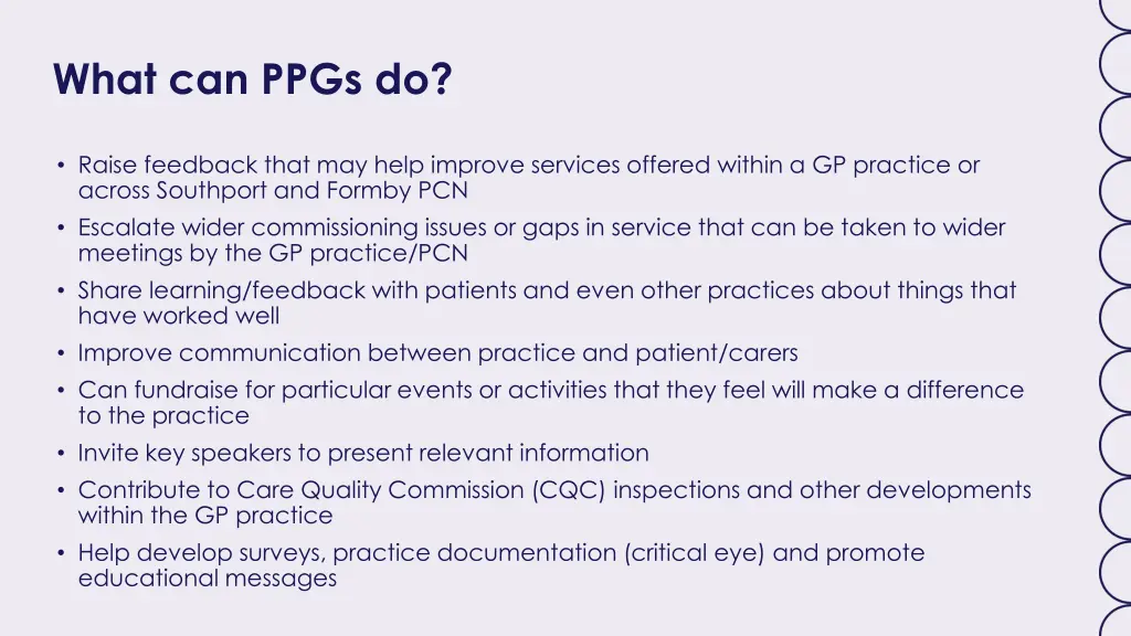what can ppgs do