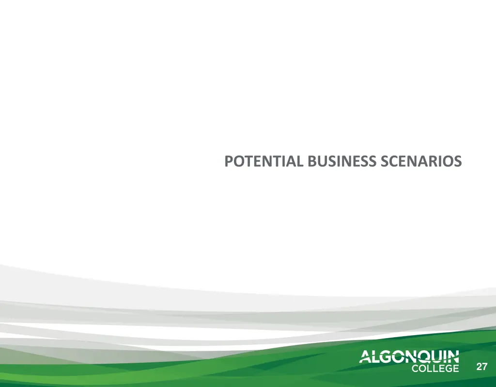 potential business scenarios