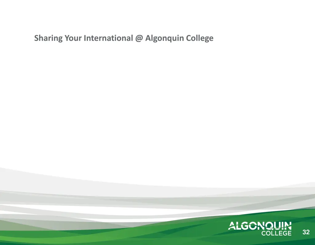 sharing your international @ algonquin college
