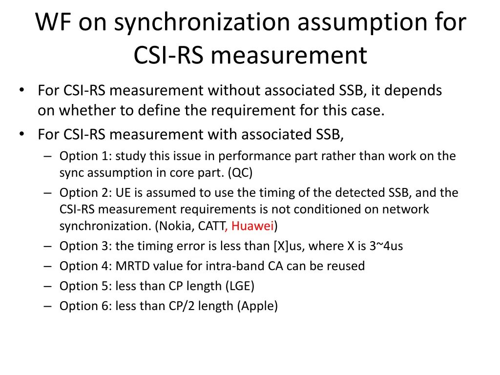 wf on synchronization assumption