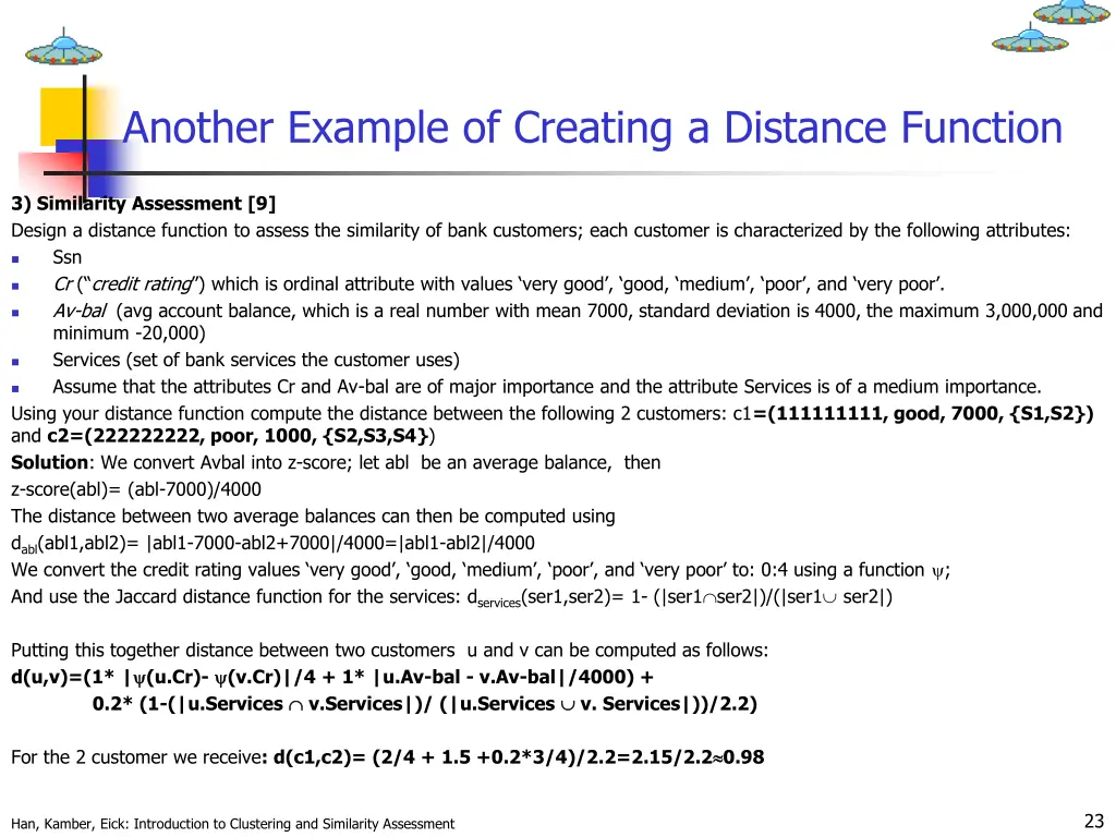 another example of creating a distance function