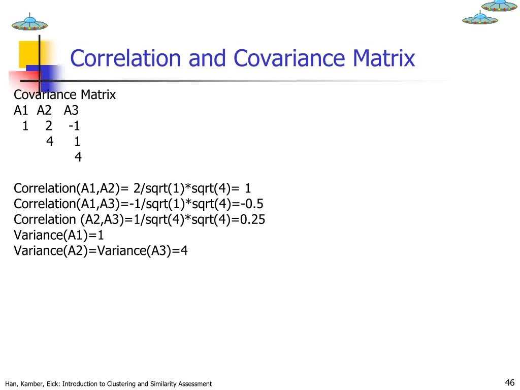 correlation and covariance matrix