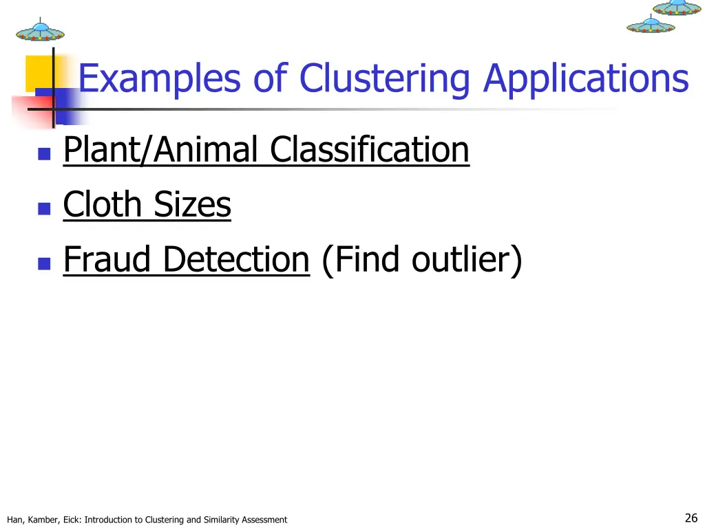 examples of clustering applications