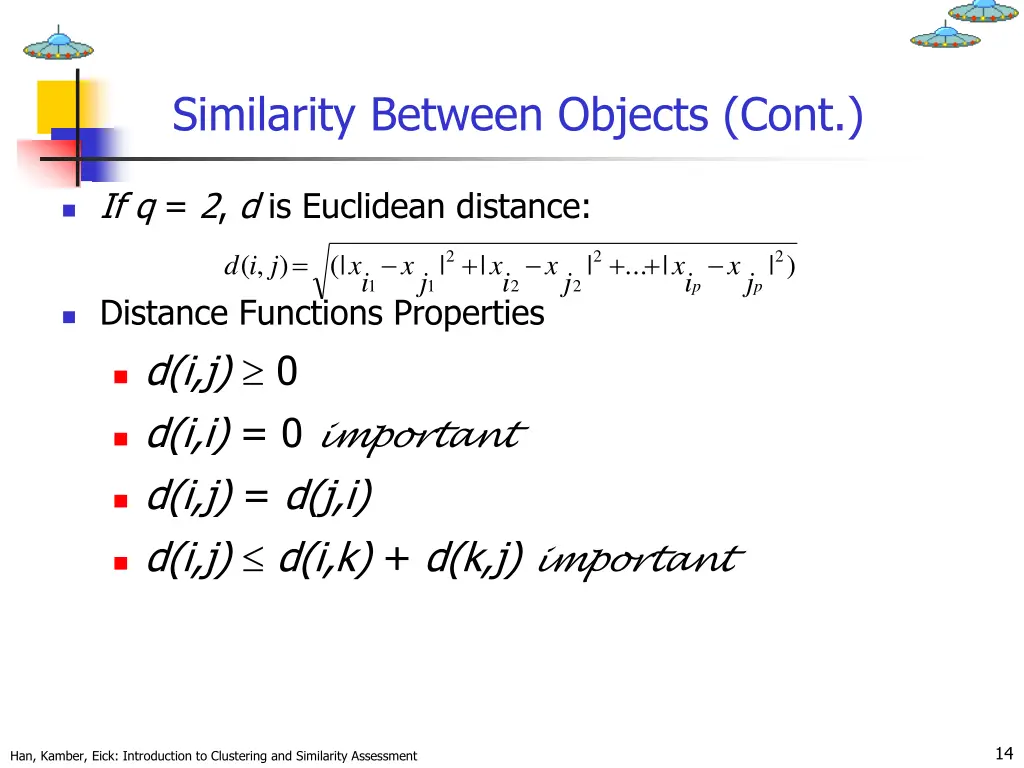 similarity between objects cont