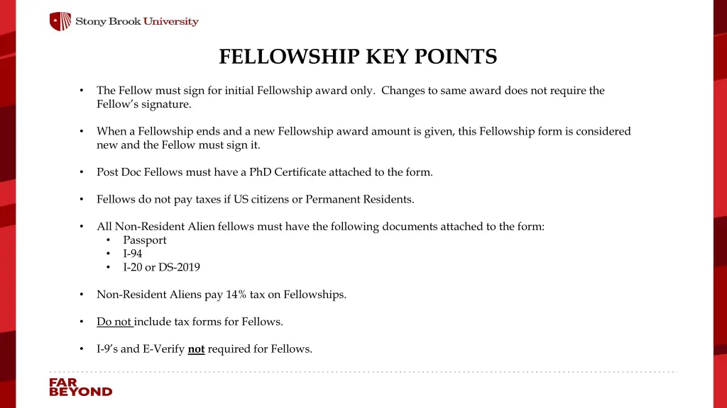 fellowship key points