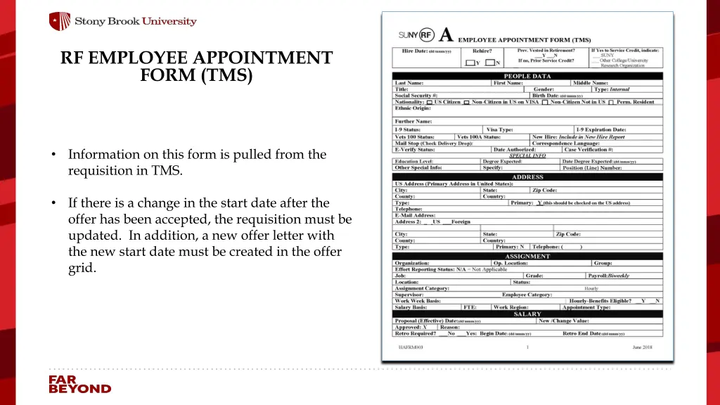 rf employee appointment form tms