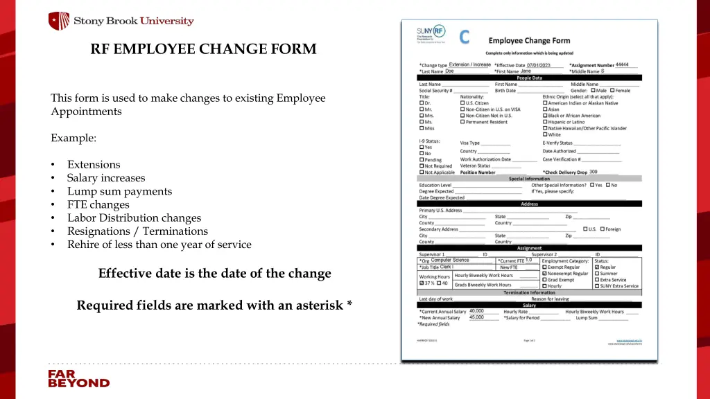 rf employee change form