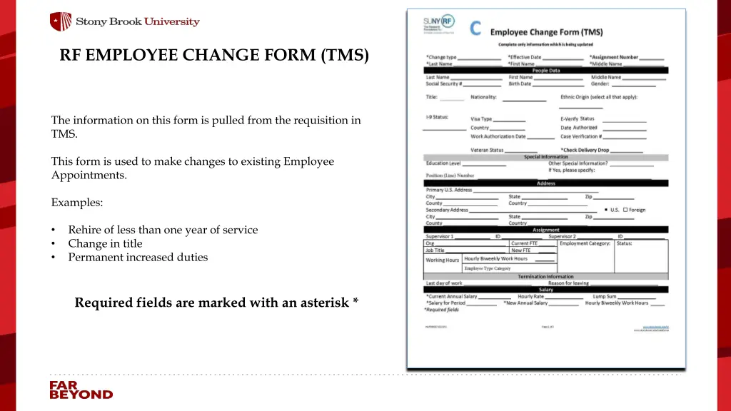 rf employee change form tms