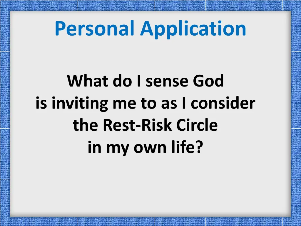 personal application