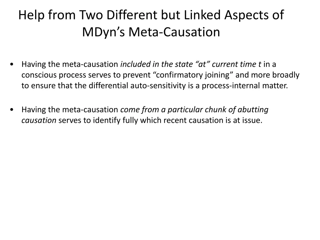 help from two different but linked aspects