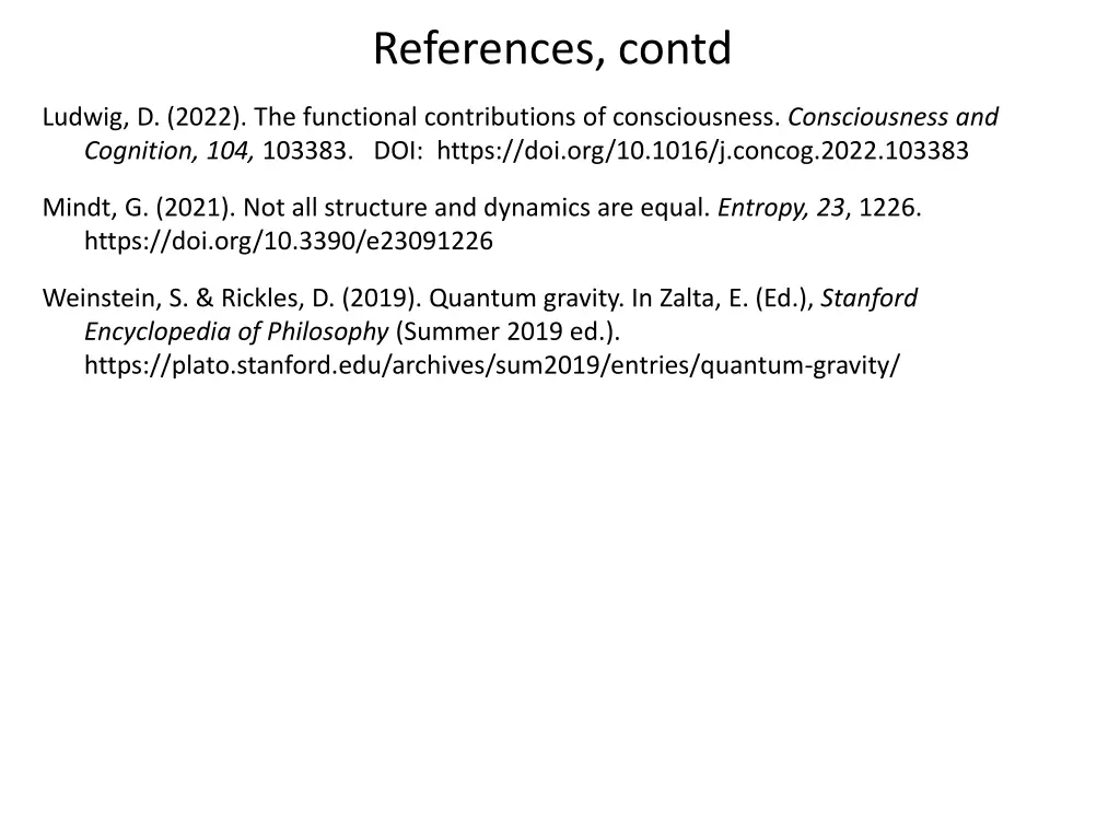 references contd