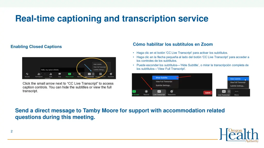 real time captioning and transcription service