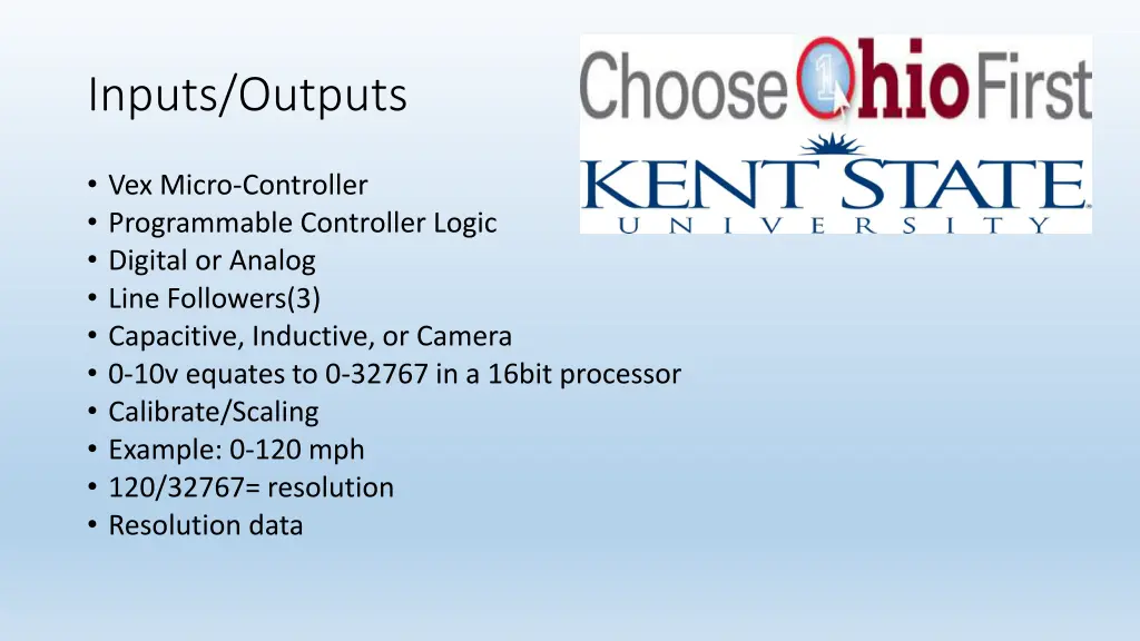 inputs outputs