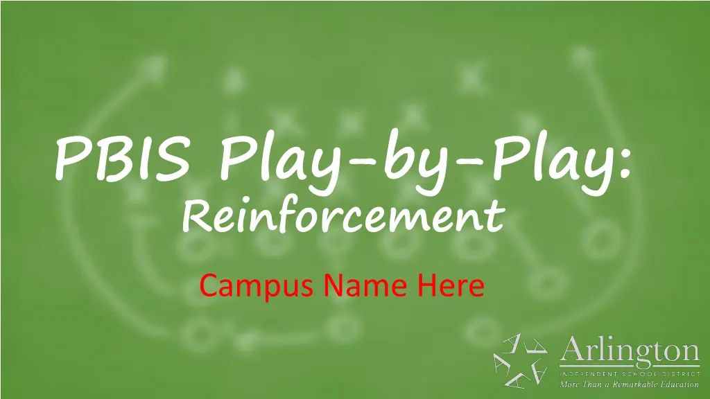 pbis play by play reinforcement campus name here
