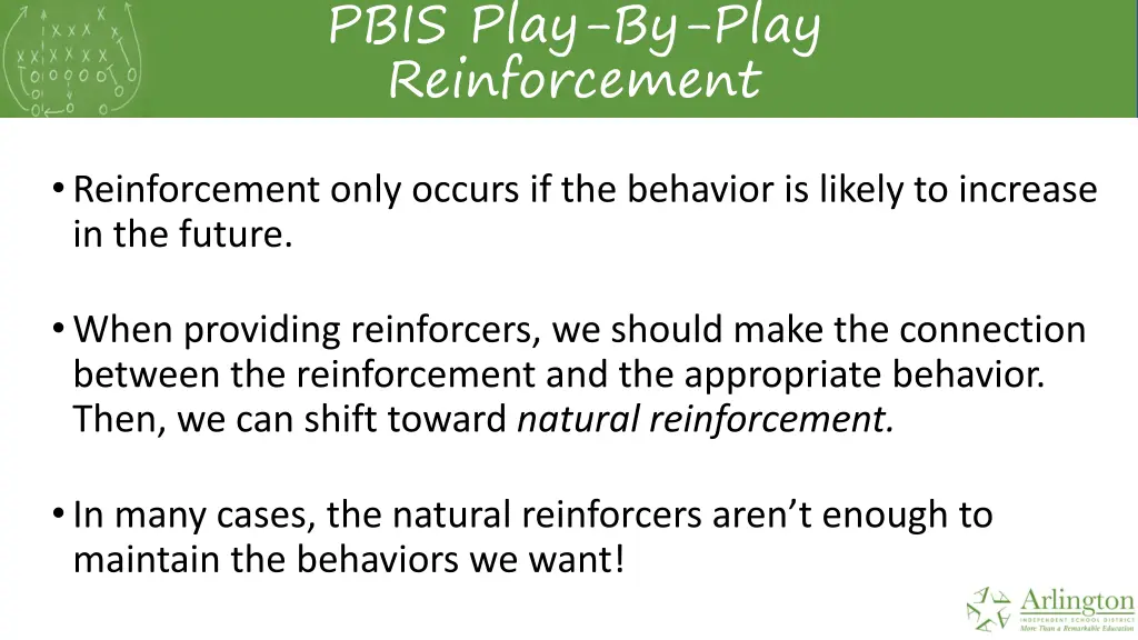 pbis play by play reinforcement