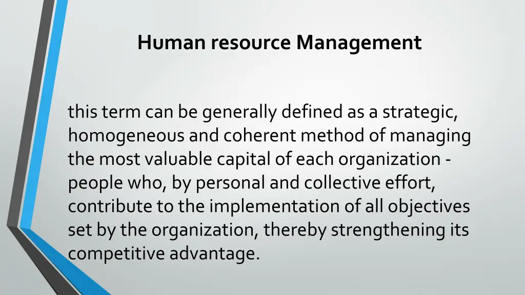 human resource management