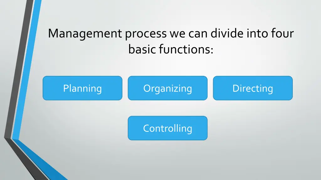 management process we can divide into four basic