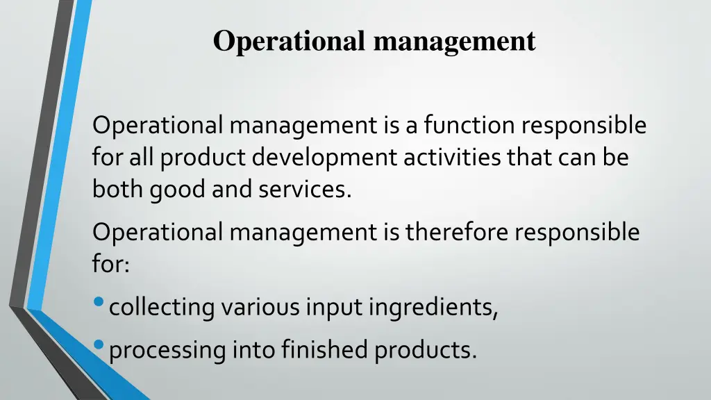 operational management