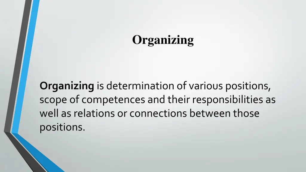organizing