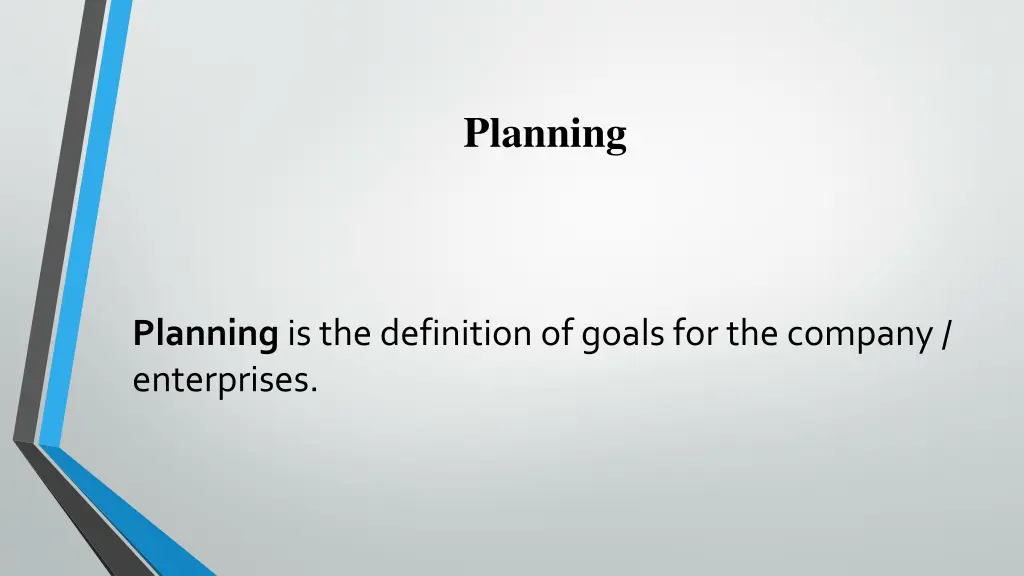 planning