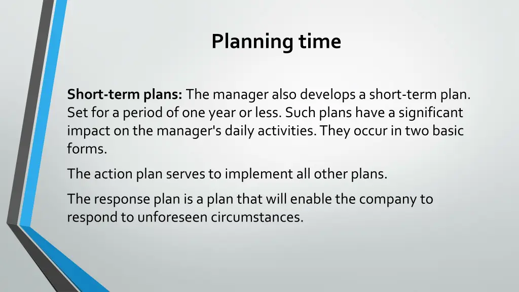 planning time 5