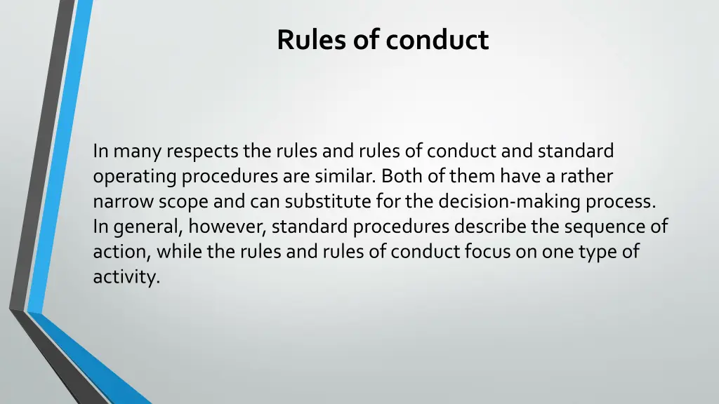 rules of conduct 1