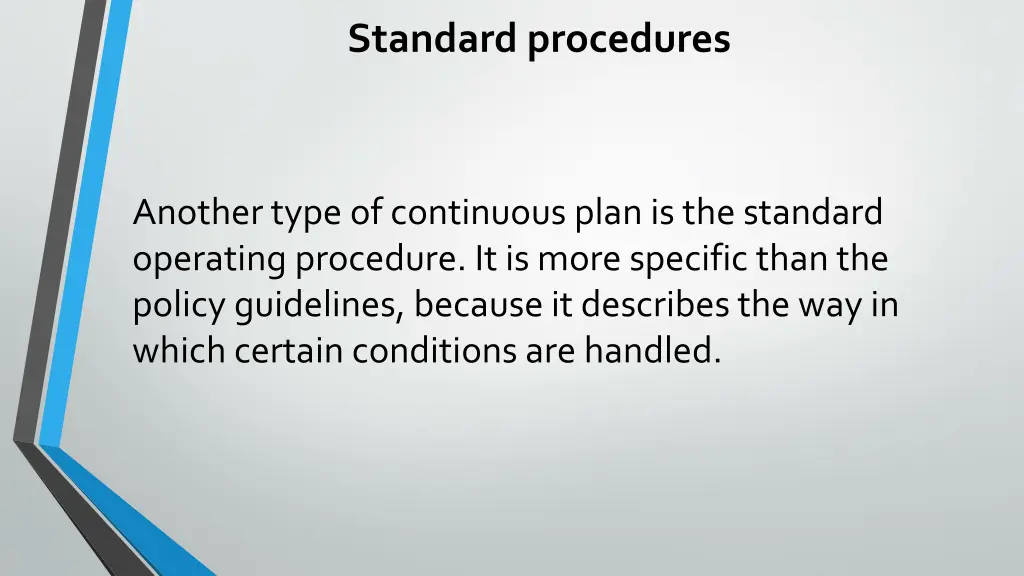 standard procedures