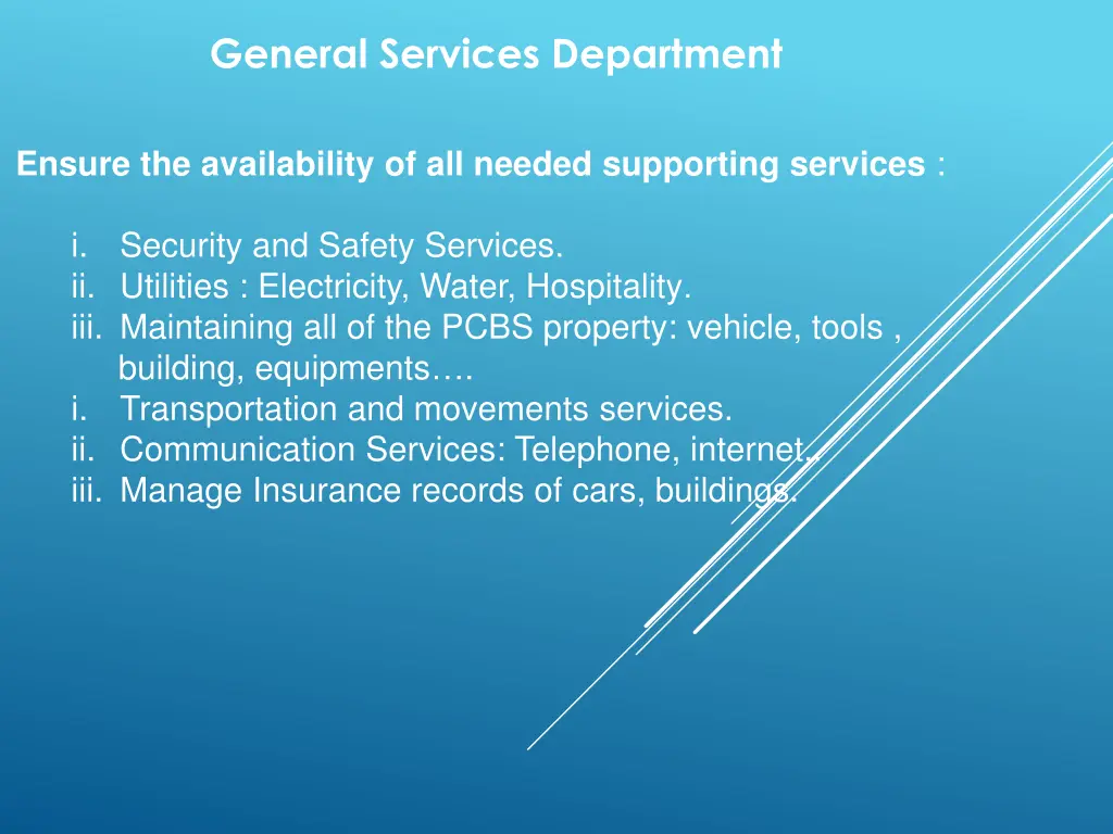 general services department