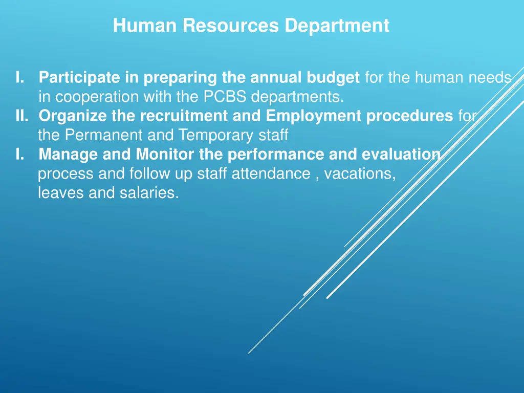 human resources department