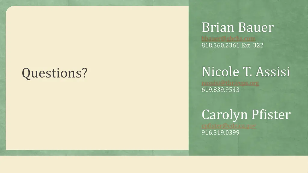 brian bauer bbauer@ghchs com 818 360 2361 ext 322