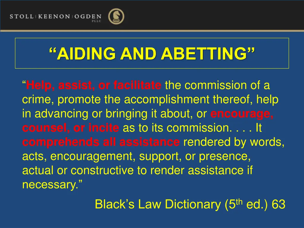 aiding and abetting