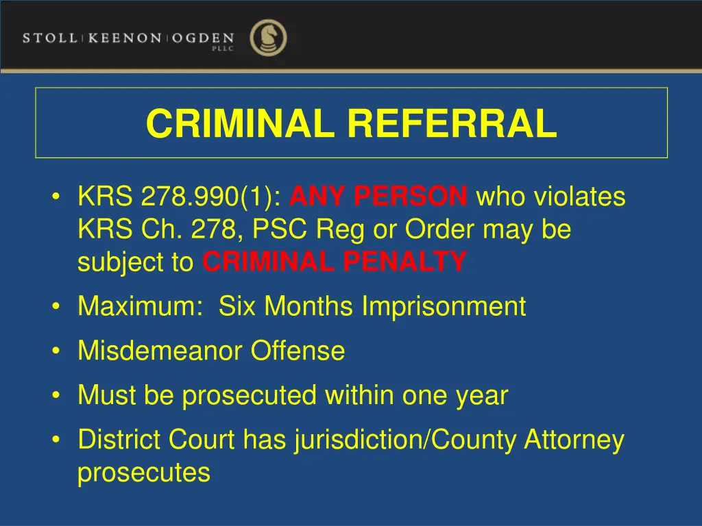 criminal referral