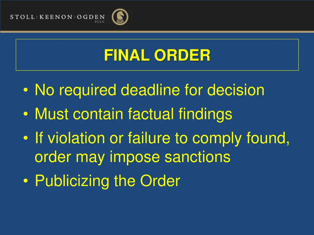 final order