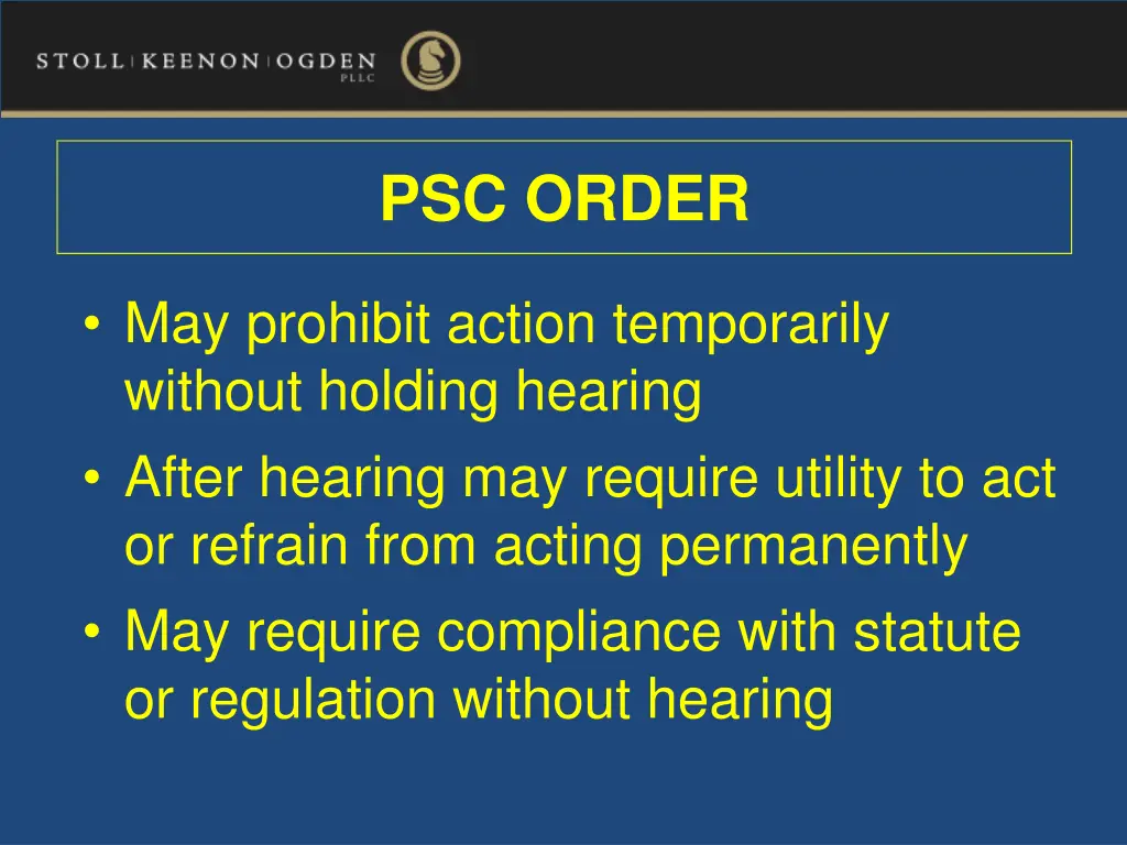 psc order 1