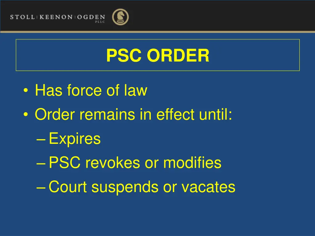 psc order