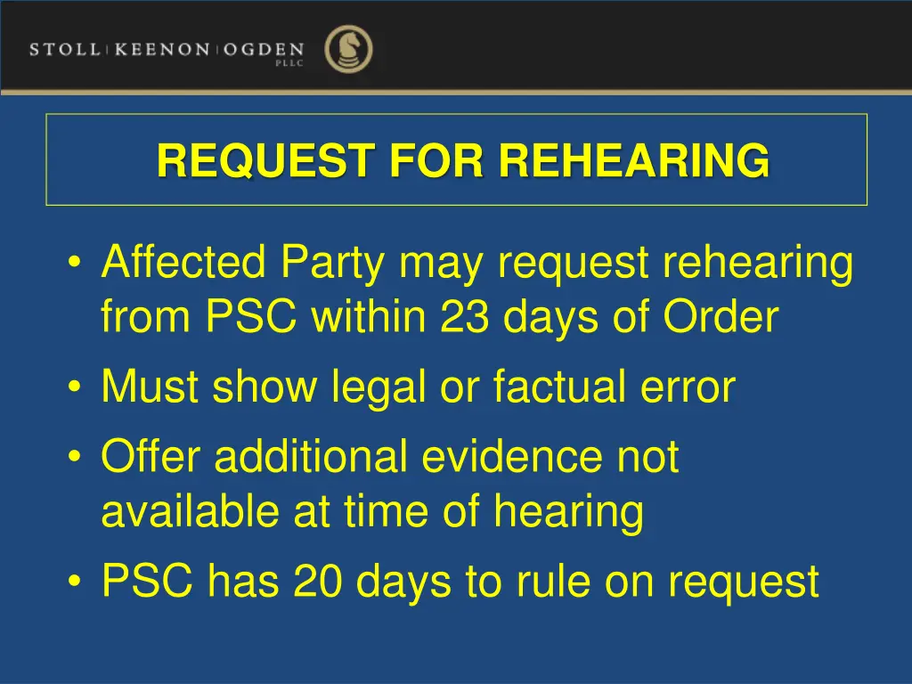 request for rehearing