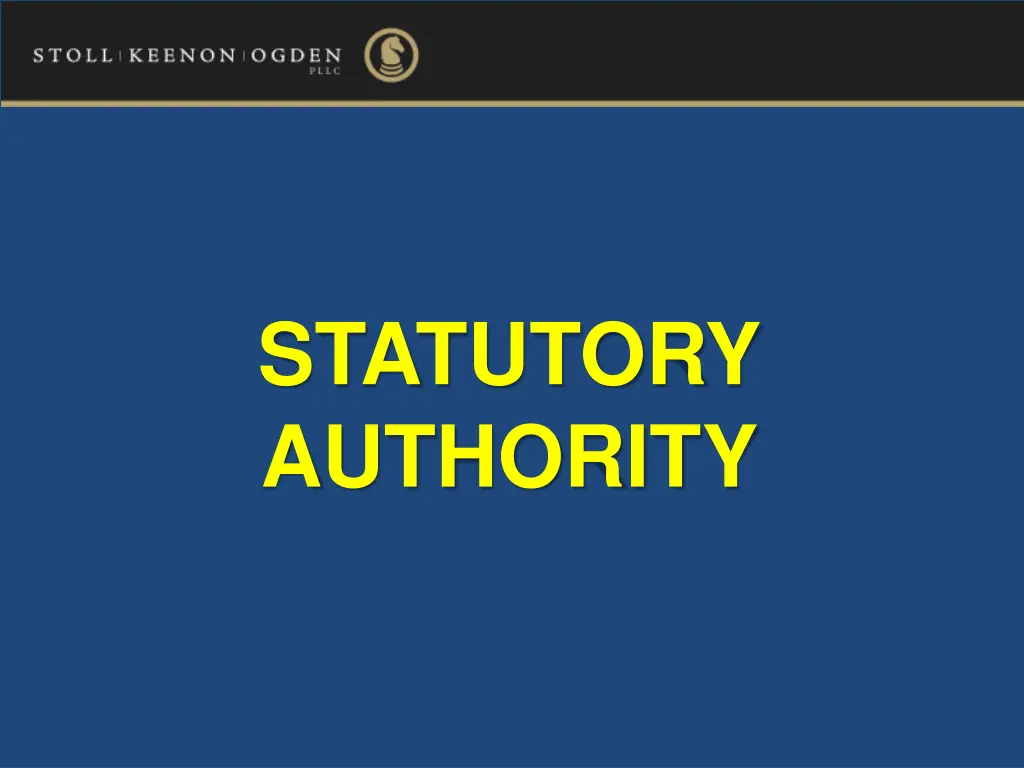 statutory authority