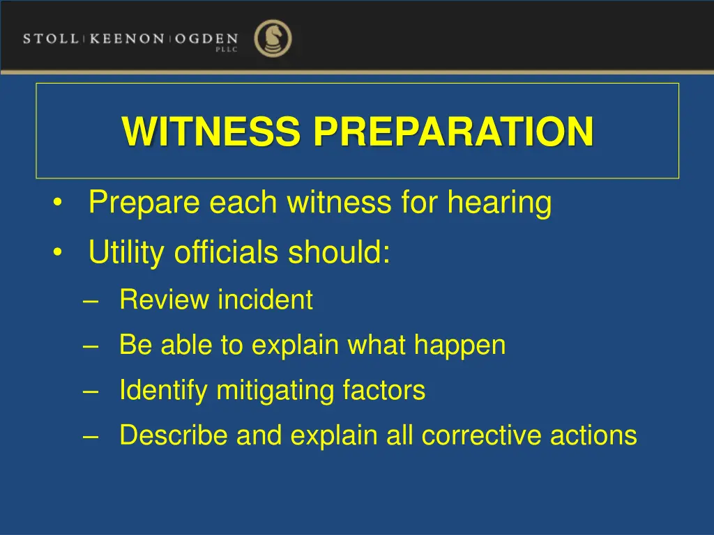 witness preparation