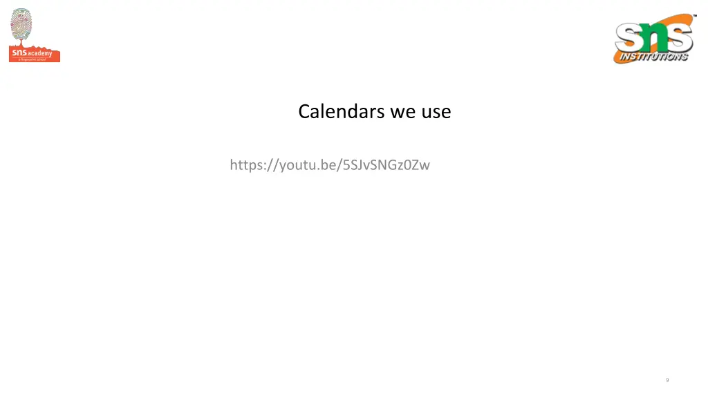 calendars we use