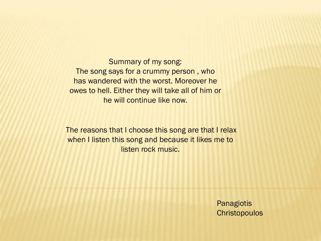 summary of my song the song says for a crummy