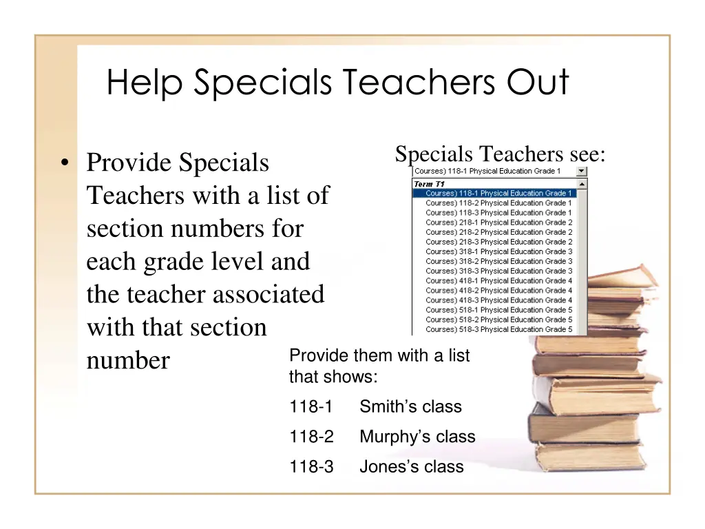 help specials teachers out