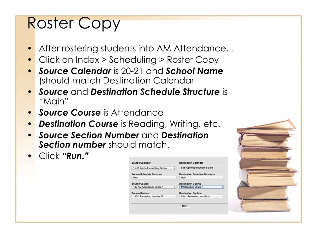 roster copy