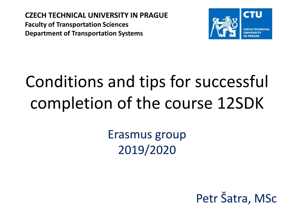 czech technical university in prague faculty