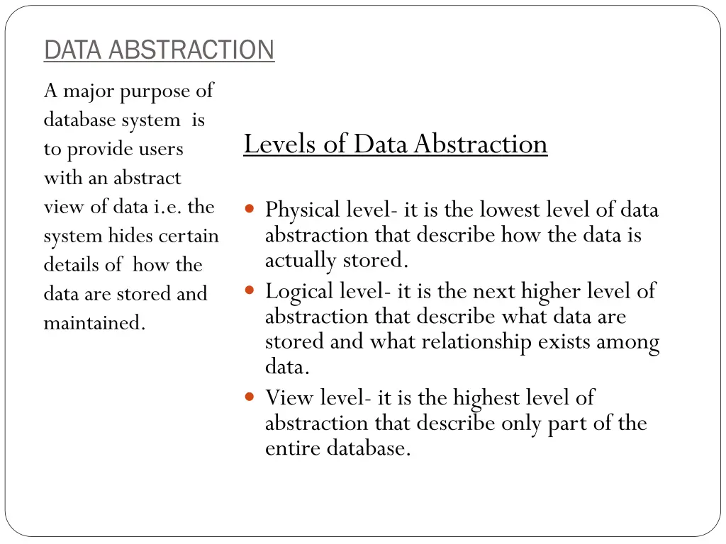 data abstraction