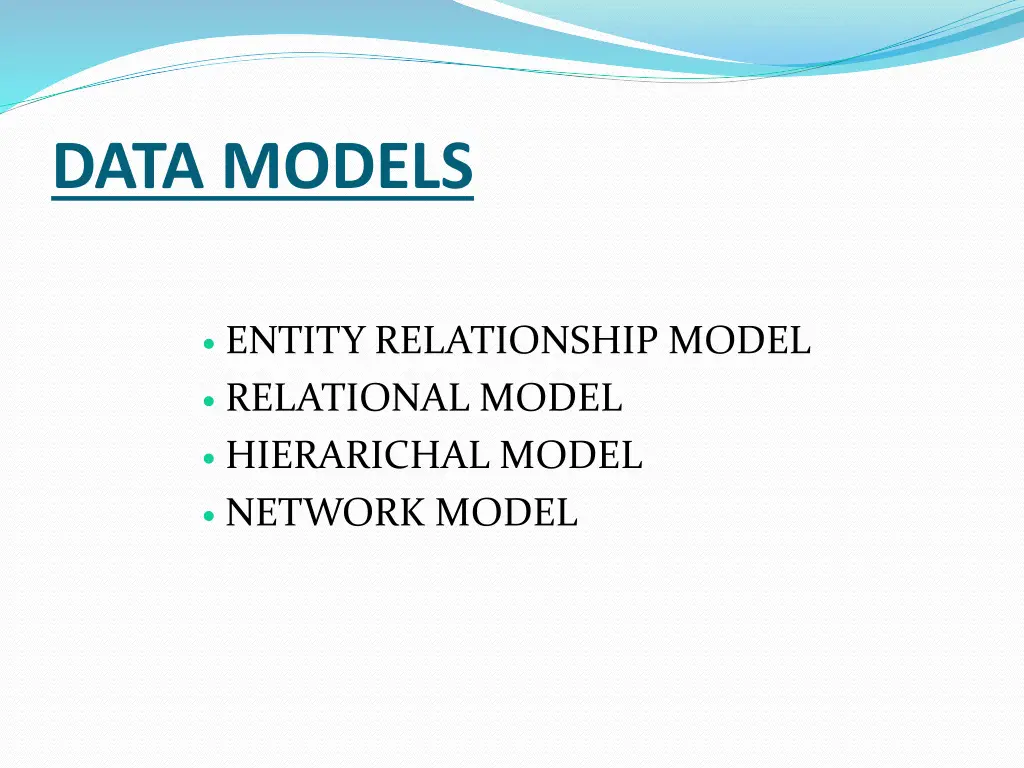 data models