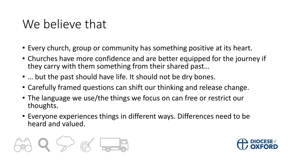 we believe that