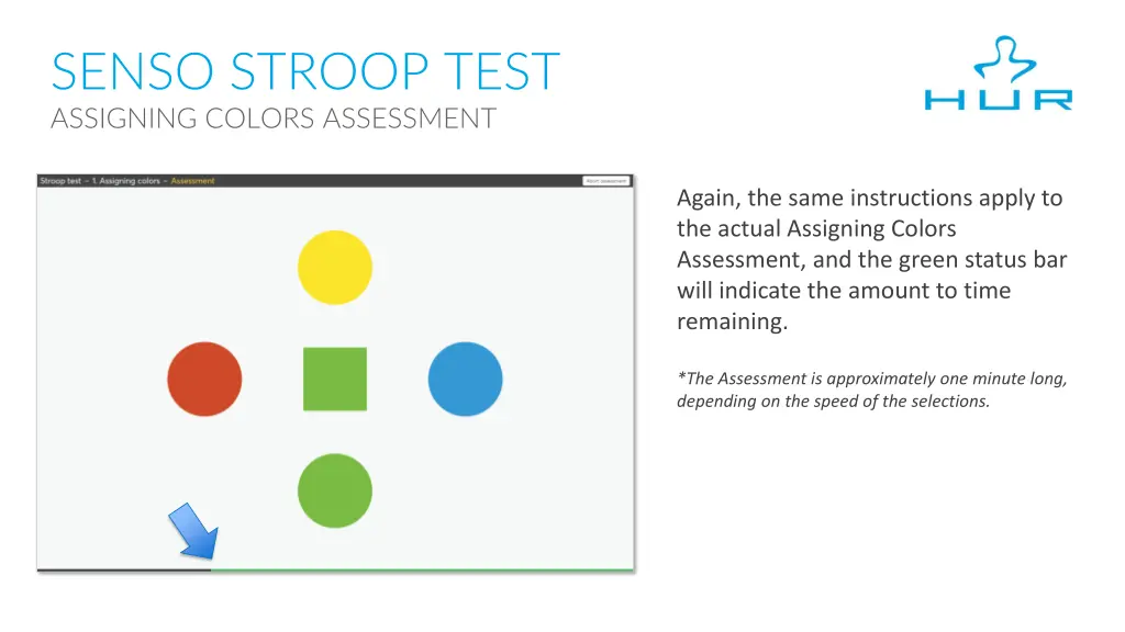 senso stroop test assigning colors assessment 2