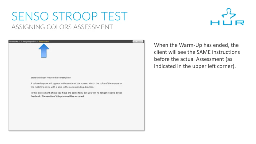 senso stroop test assigning colors assessment