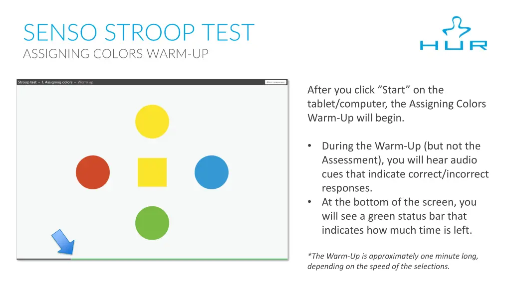 senso stroop test assigning colors warm up 2